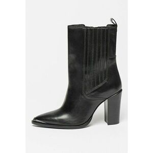 Botine Chelsea de piele cu varf ascutit imagine
