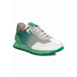 Pantofi verde-alb - stofa - piele - sintetic - pentru femei - slip on imagine