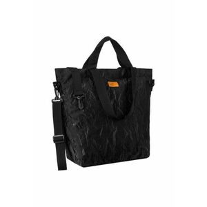 Geanta de umar pentru femei model Tote - neagra - cu model marmorat - cu doua seturi de manere - dimensiuni variate. imagine