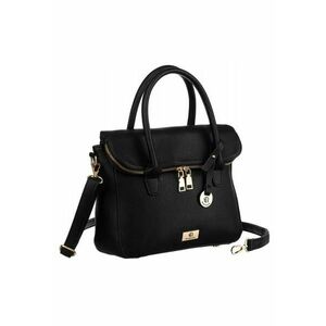 Geanta tote - neagra - 19.5x30x10cm - cu un compartiment si cinci buzunare suplimentare - cu doua manere si curea lunga detasabila. imagine