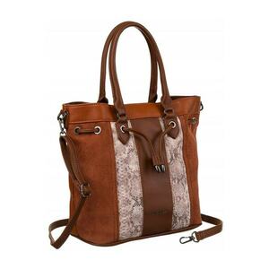 Geanta dama Tote - maro - din piele ecologica - cu doua buzunare interioare - curea reglabila si detasabila imagine