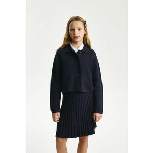 Jacheta tricotata fin cu guler imagine