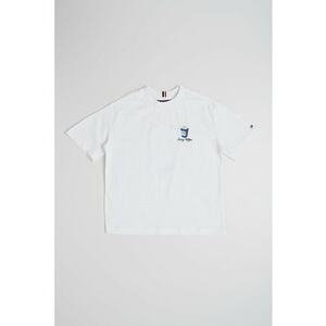 Tricou de bumbac cu imprimeu grafic si logo imagine