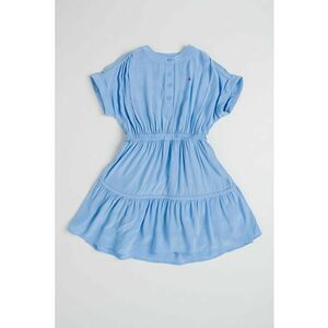 Rochie stratificata cu maneci scurte si talie elastica imagine