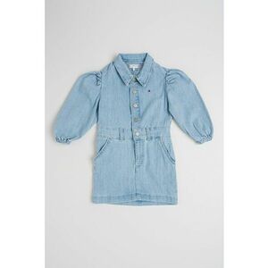 Rochie mini de denim cu maneci bufante imagine