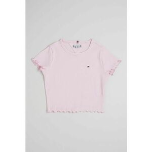 Tricou de bumbac cu striatii si logo imagine