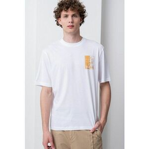 Tricou cu decolteu la baza gatului si imprimeu logo pe partea din spate imagine