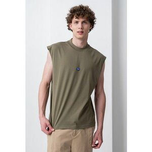 Tricou fara maneci cu decolteu la baza gatului Navertz imagine