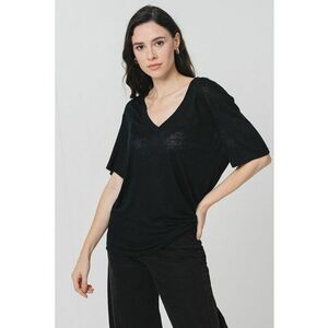 Tricou din in cu decolteu in V Ela imagine