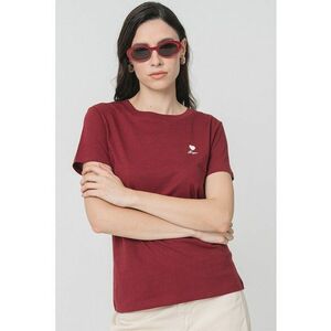 Tricou de bumbac cu decolteu la baza gatului imagine