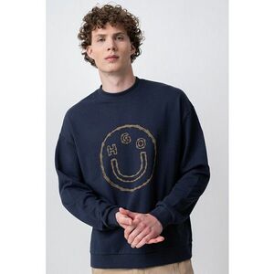 Bluza de trening cu decolteu la baza gatului si imprimeu imagine