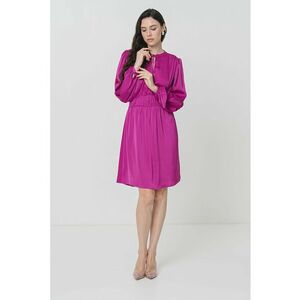 Rochie midi evazata cu maneci lungi imagine