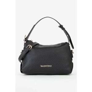 Geanta din piele ecologica cu bareta de umar si logo metalic imagine