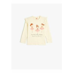 Bluza cu imprimeu si garnituri cu volane imagine