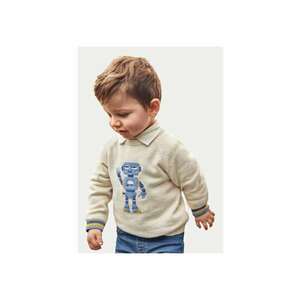 Pulover baieti - 304318634 - Bumbac/Poliamida - Bej imagine