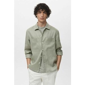 Camasa din in cu buzunar pe piept imagine