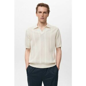 Tricou polo tricotat din amestec de bumbac imagine