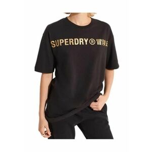 Superdry - Tricou cu imprimeu logo auriu - imagine