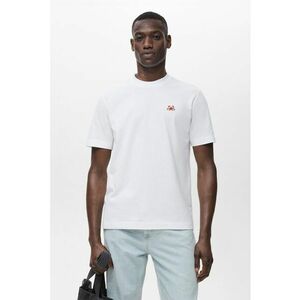 Tricou cu decolteu la baza gatului si detaliu pe piept imagine