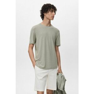 Tricou slim-fit din amestec de in imagine