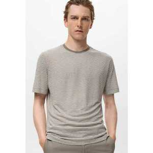 Tricou slim-fit din amestec de in imagine