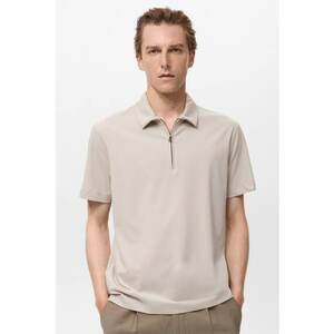 Tricou polo cu fenta cu fermoar imagine