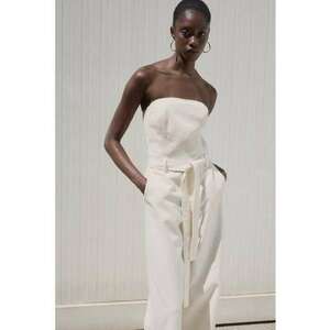 Salopeta cu croiala ampla si cordon in talie - fara maneci imagine