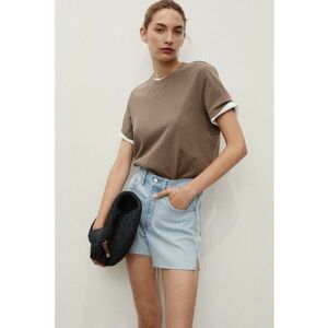 Blugi scurti cu croiala dreapta si terminatie nefinisata imagine