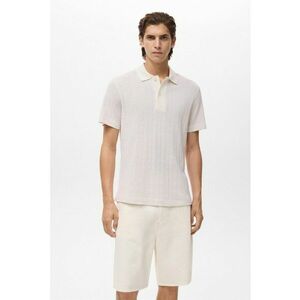 Tricou polo tricotat - Alb murdar - imagine