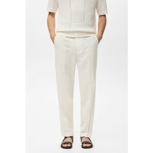 Pantaloni din amestec de in si lyocell - cu pensa imagine