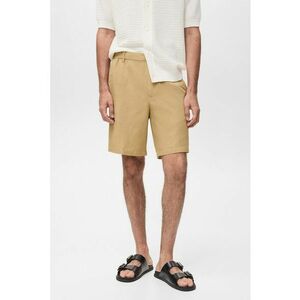 Pantaloni scurti din amestec de in cu talie medie imagine