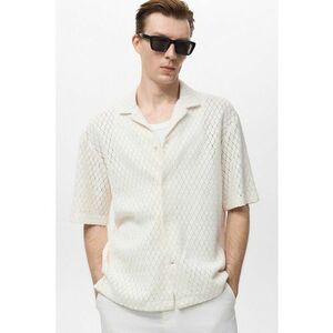 Camasa de bumbac cu aspect crosetat imagine