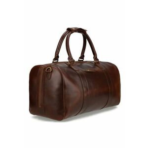 Geanta barbati piele naturala - 37L - maro - One Size imagine