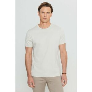 Tricou din bumbac cu decolteu la baza gatului imagine