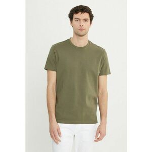 Tricou din bumbac cu decolteu la baza gatului imagine