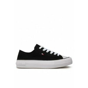 Pantofi sport uni din material textil cu detaliu logo brodat imagine