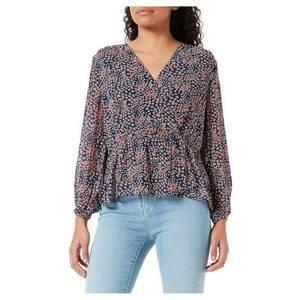 Bluza lejera cu decolteu cache coeur si imprimeu floral Marina - imagine