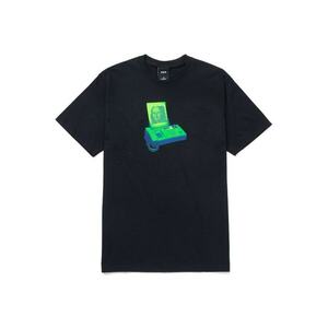 Tricou barbati - Bumbac - Negru/Verde imagine