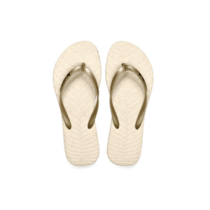 Papuci flip-flop cu bareta cu aspect metalizat Nature - imagine