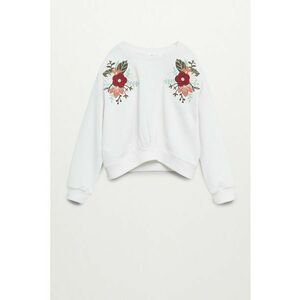 Bluza sport de bumbac organic - cu broderii florale Flori imagine