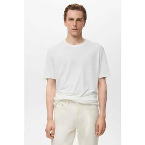 Tricou slim-fit din amestec de in imagine