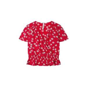 Tricou model petrecut cu imprimeu floral imagine