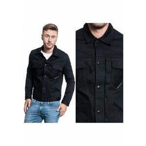 Jacheta Din Denim - Jack&Jones - Jjiroyal Overshirt R211 - Croi Regular - Capse - Negru - 4 Buzunare - Negru imagine
