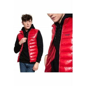 Vesta Fara Maneci - Vesta Puffer - Croiala Normala - Fermuar - Rosie - 2 Buzunare - Rosie imagine