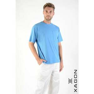 Tricou cu guler rotund și buzunar frontal 2Z87OVE imagine