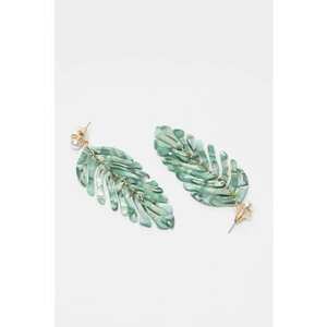 Cercei drop cu tija - in forma de frunza imagine