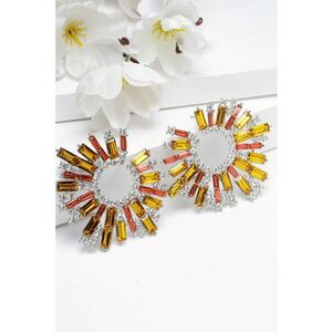 Cercei statement cu cristale imagine