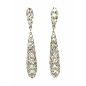 Cercei lungi cu cristale imagine