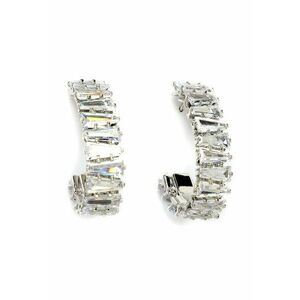 Cercei rotunzi cu cristale imagine