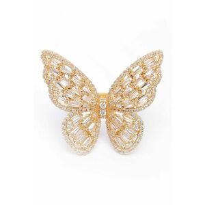 Inel in forma de fluture cu cristale imagine